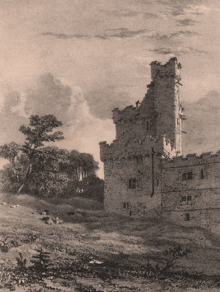 HADDON HALL. In the Eagle tower. Derbyshire 1836 old antique print picture